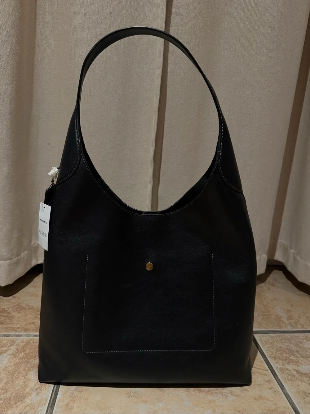 Coach Brooklyn 39 Black Leather Bag New
